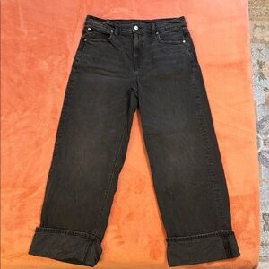 American Eagle Outfitters Black Stovepipe Jeans